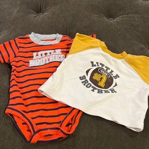 Little brother 2 piece set side 0-3 & 6 months